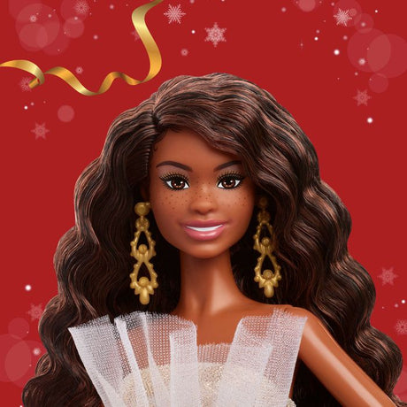 Barbie - Poupée Joyeux Noël - Poupée brune - JBH96