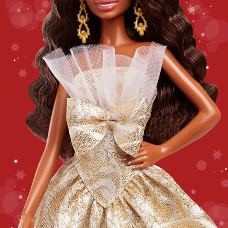 Barbie - Poupée Joyeux Noël - Poupée brune - JBH96