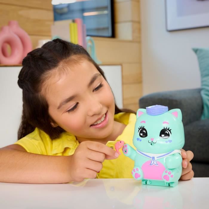 Polly Pocket-Coffret Chaton Marin-Jouet De Voyage - 4 ans+- JCR37