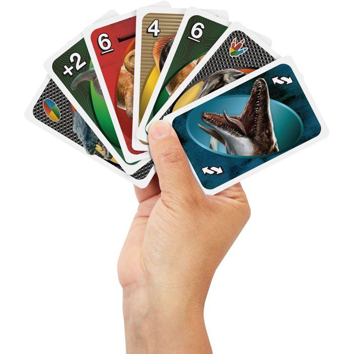 UNO Jurassic World Renaissance - Jeu de cartes - Pour toute la famille - Mattel Games - 7 ans et +