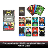 UNO Élite Formula 1 Édition - Jeu de cartes - Avec 4 boosters - Mattel Games - JLV42 - 7 ans et +