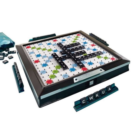 Mattel Games - Scrabble Deluxe - Jeu de société et de lettres - 2 a 4 joueurs - Des 10 ans