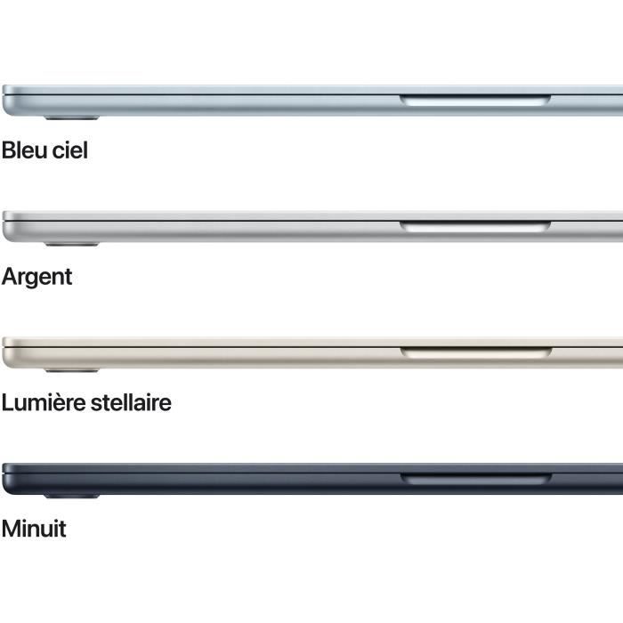 Apple - 15,3 MacBook Air M4 (2025) - RAM 24Go - Stockage 512Go - CPU 10 coeurs - GPU 10 coeurs - Lumiere Stellaire