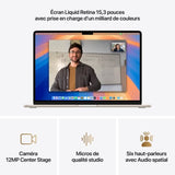 Apple - 15,3 MacBook Air M4 (2025) - RAM 24Go - Stockage 512Go - CPU 10 coeurs - GPU 10 coeurs - Lumiere Stellaire
