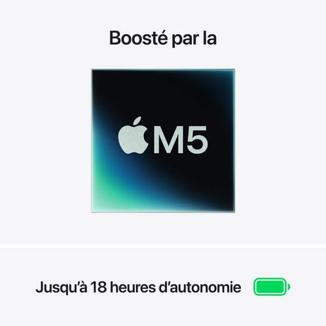 Apple - 15,3 MacBook Air M5 (2026) - RAM 16Go - Stockage 512Go - CPU 10 coeurs - GPU 10 coeurs - Argent