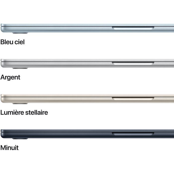 Apple - 15,3 MacBook Air M5 (2026) - RAM 16Go - Stockage 512Go - CPU 10 coeurs - GPU 10 coeurs - Argent
