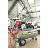 MECAFER Compresseur 150 L 3HP Bicylindre courroie 10 bars Semi Pro PowerMonster - 425200
