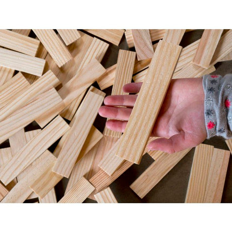 Mécabois - Baril de 200 planchettes en bois - Jeux de constructions - Fabriqué en France