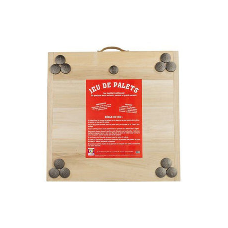 Jeu de Palet Complet MECABOIS - 12 palets en bois massif - Jeu familial traditionnel