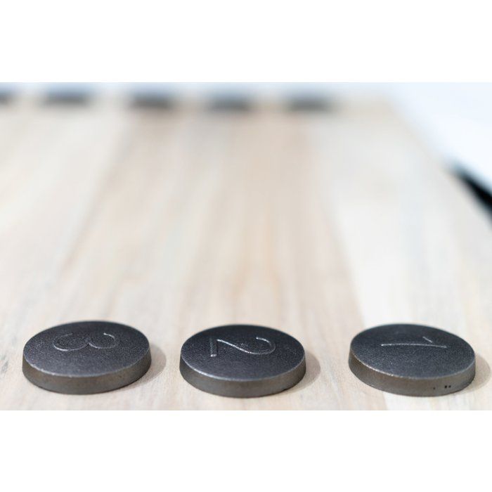 Jeu de Palet Complet MECABOIS - 12 palets en bois massif - Jeu familial traditionnel