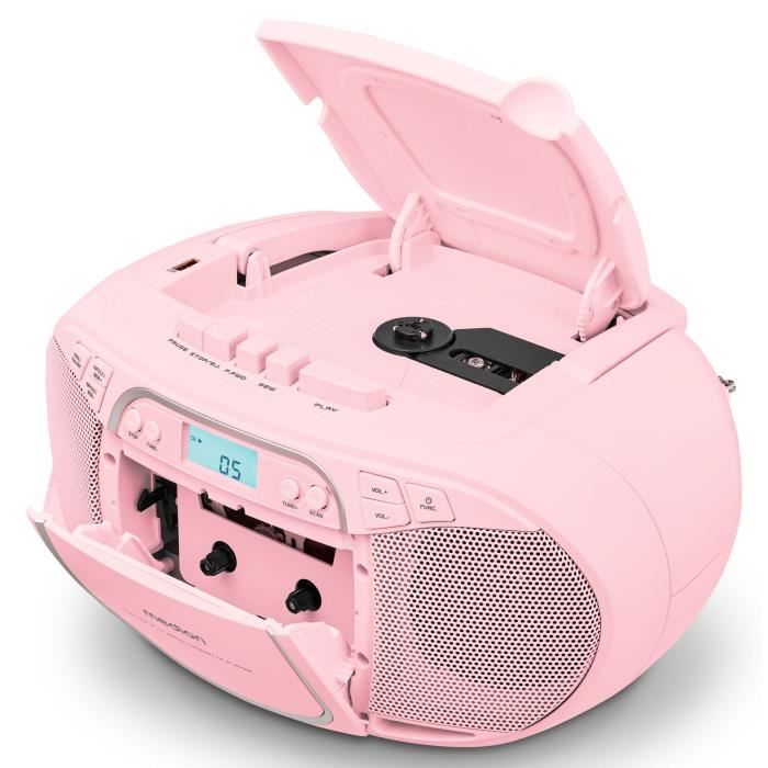 Radio CD - MEDION - FM - 2x2,2W RMS - Rose