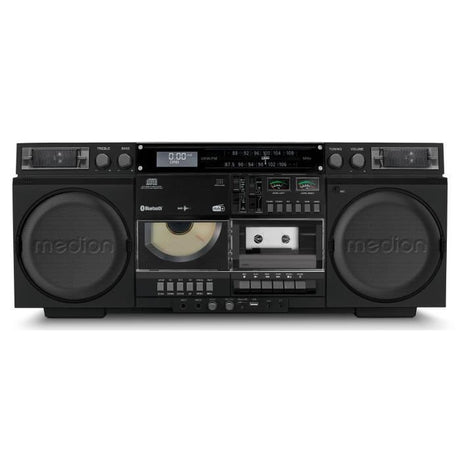 Ghetto Blaster - MEDION - Vintage - DAB+ - CD/Cassette/USB/MP3 - 2x10W RMS - Noir