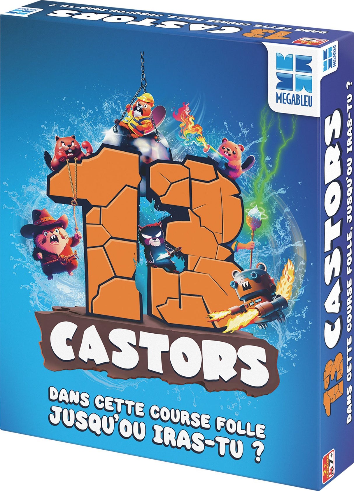 Jeu de société - MEGABLEU - 13 Castors - Course de castors avec prédictions et bonus