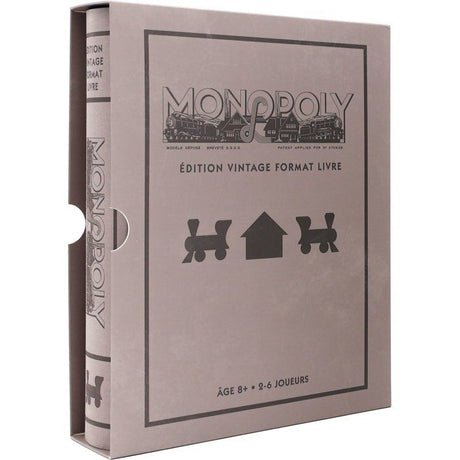 Monopoly édition vintage - Format livre - Jeu de société - MEGABLEU - Des 8 ans