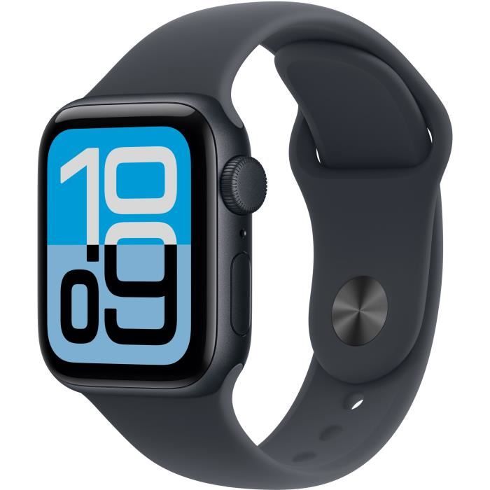 Apple Watch SE 3 GPS - 40mm - Boîtier Midnight Aluminium  - Bracelet Midnight Sport Band - S/M