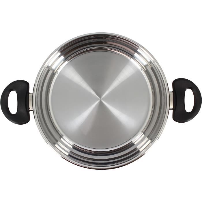 Faitout - MENASTYL - 6020256 - En acier inoxydable - 24 cm - Tous feux dont induction