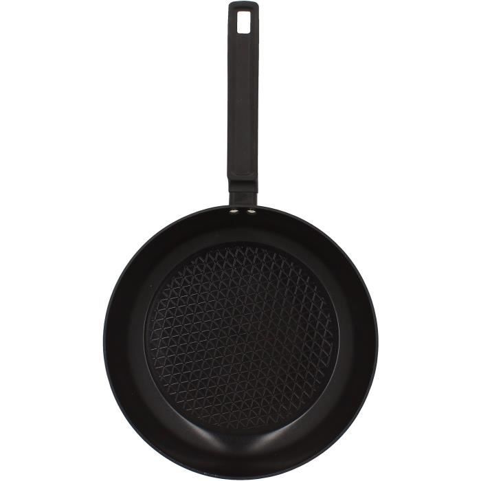 Poęle - MENASTYL - 6020638 - En aluminium forgé - 28 cm - Noir - Tous feux dont induction
