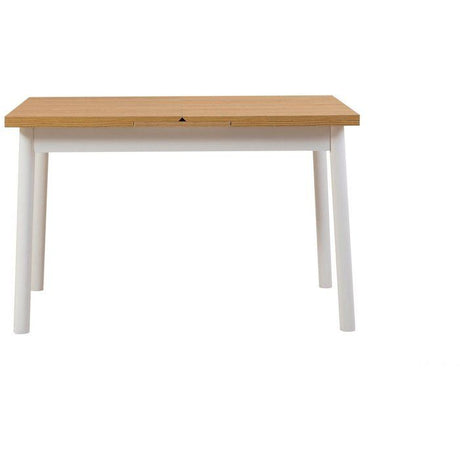 Table a manger - OLIVER - Extensible - Rectangulaire - 4 personnes - 123 x 72 x 29 cm - Blanc