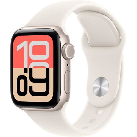 Apple Watch SE 3 GPS + Cellular - 40mm - Boîtier Starlight Aluminium  - Bracelet Starlight Sport Band - M/L