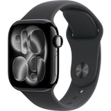 Apple Watch Series 11 GPS - 42mm - Boîtier Jet Black Aluminium  - Bracelet Black Sport Band - M/L