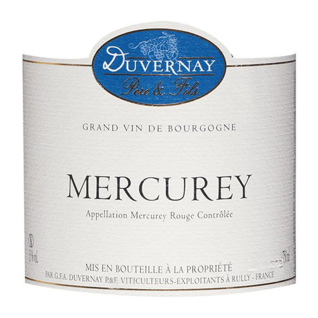 Domaine Duvernay Pere Et Fils 2023 Mercurey - Vin rouge de Bourgogne
