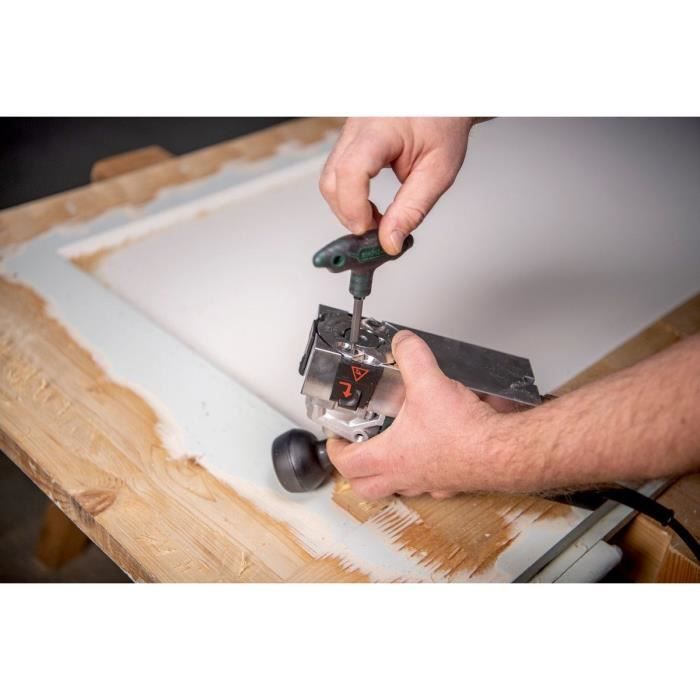 Fraiseuse ŕ bois - METABO - LF 850 S - 4 lames réversibles carbure - Raccord pour aspiration