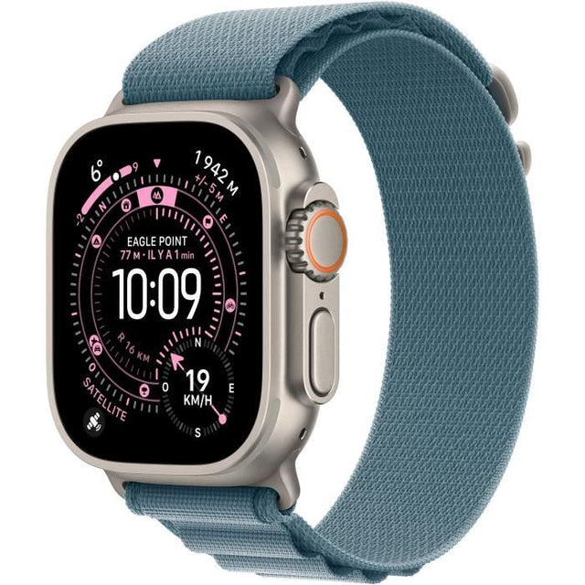 Apple Watch Ultra 3 GPS + Cellular - 49mm - Boîtier Natural Titanium  - Bracelet Light Blue Alpine Loop - Small