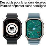 Apple Watch Ultra 3 GPS + Cellular - 49mm - Boîtier Natural Titanium  - Bracelet Light Blue Alpine Loop - Medium