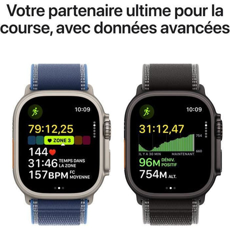 Apple Watch Ultra 3 GPS + Cellular - 49mm - Boîtier Natural Titanium  - Bracelet Natural Titanium Milanese Loop - Small
