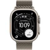 Apple Watch Ultra 3 GPS + Cellular - 49mm - Boîtier Natural Titanium  - Bracelet Natural Titanium Milanese Loop - Medium