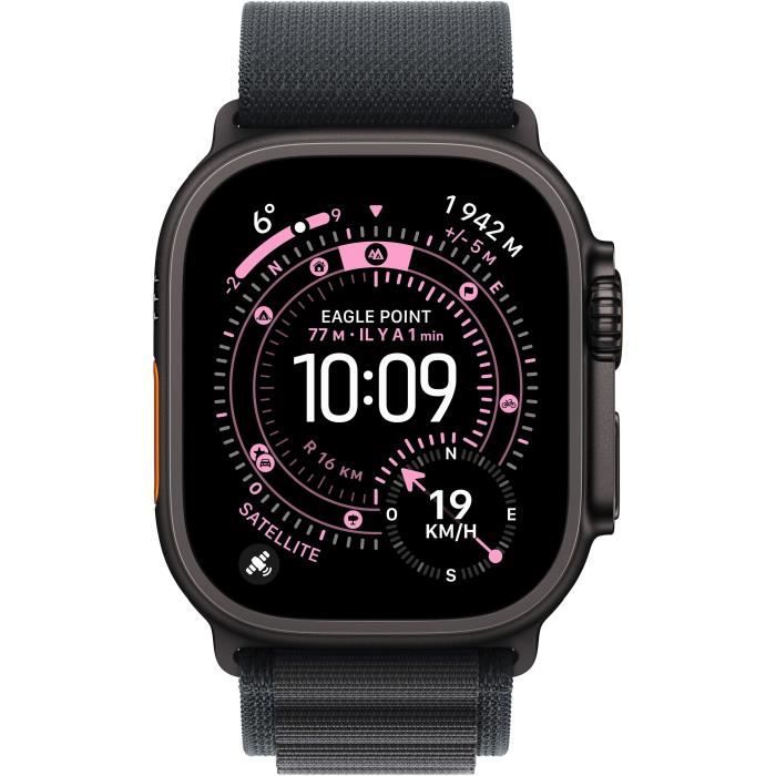 Apple Watch Ultra 3 GPS + Cellular - 49mm - Boîtier Black Titanium  - Bracelet Black Alpine Loop - Medium