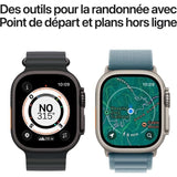 Apple Watch Ultra 3 GPS + Cellular - 49mm - Boîtier Black Titanium  - Bracelet Black/Charcoal Trail Loop - S/M