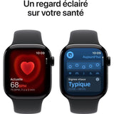 Apple Watch Series 11 GPS + Cellular - 42mm - Boîtier Jet Black Aluminium  - Bracelet Black Sport Band - S/M