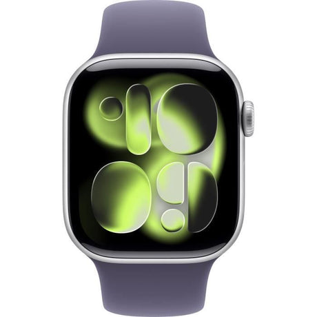 Apple Watch Series 11 GPS + Cellular - 42mm - Boîtier Silver Aluminium  - Bracelet Purple Fog Sport Band - M/L
