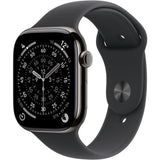 Apple Watch Series 11†GPS + Cellular - 42mm†- BoÓtier Slate Titanium  - Bracelet Black Sport Band - M/L