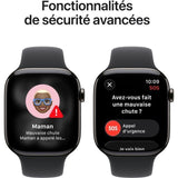 Apple Watch Series 11†GPS + Cellular - 42mm†- BoÓtier Slate Titanium  - Bracelet Black Sport Band - M/L
