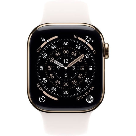 Apple Watch Series 11 GPS + Cellular - 42mm - Boîtier Gold Titanium  - Bracelet Light Blush Sport Band - M/L