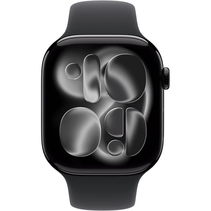 Apple Watch Series 11 GPS + Cellular - 46mm - Boîtier Jet Black Aluminium  - Bracelet Black Sport Band - M/L