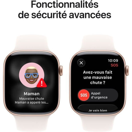 Apple Watch Series 11 GPS + Cellular - 46mm - Boîtier Rose Gold Aluminium  - Bracelet Light Blush Sport Band - M/L