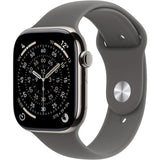 Apple Watch Series 11 GPS + Cellular - 46mm - Boîtier Natural Titanium  - Bracelet Stone Grey Sport Band - M/L
