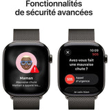 Apple Watch Series 11 GPS + Cellular - 46mm - Boîtier Slate Titanium  - Bracelet Slate Milanese Loop - M/L