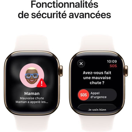 Apple Watch Series 11 GPS + Cellular - 46mm - Boîtier Gold Titanium  - Bracelet Light Blush Sport Band - M/L