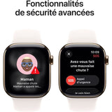 Apple Watch Series 11 GPS + Cellular - 46mm - Boîtier Gold Titanium  - Bracelet Light Blush Sport Band - M/L