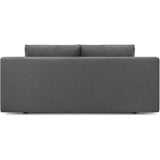Canapé convertible - 3 places - MIKA - Tissu gris - Coffre de rangement - L 192 x H 84 x P 93 cm