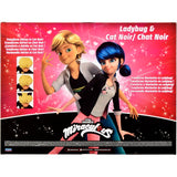 Pack 2 figurines - BANDAI - Miraculous - Marinette et Adrien avec 2 tenues Ladybug Chat Noir, accessoires - 26 cm