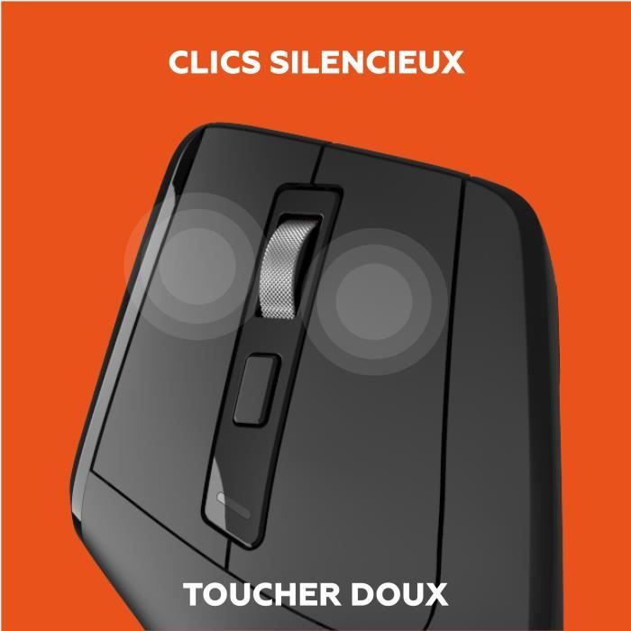 Souris ergonomique - Sans fil - MOBILITY LAB - ML314259 - Noir