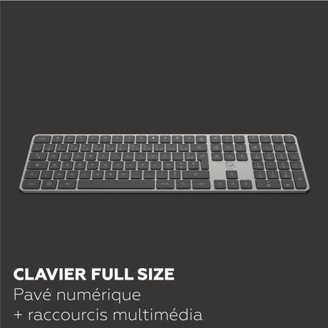 Clavier - Touches plates - MOBILITY LAB - KP430W - Full-size - AZERTY - Sans rétroéclairage