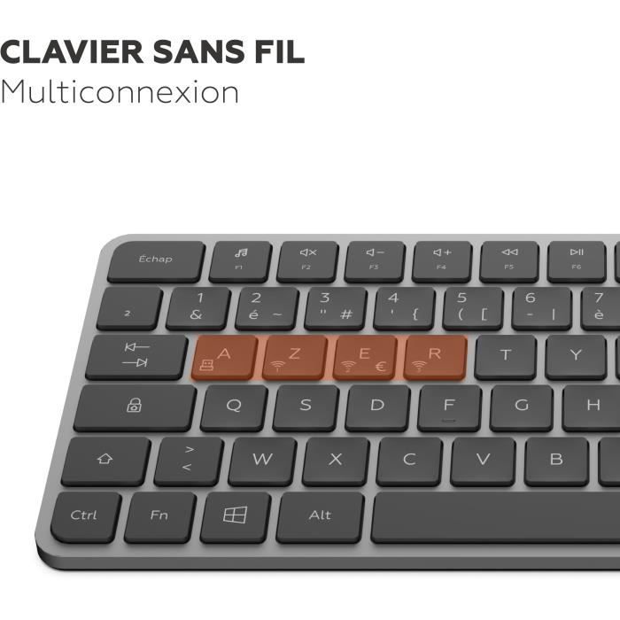 Clavier - Touches plates - MOBILITY LAB - KP430W - Mini - AZERTY - Sans rétroéclairage