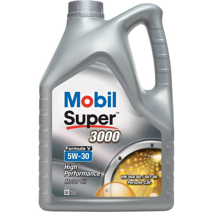 Huile moteur 5W-30 Synthétique - MOBIL - Super 3000 - Formula-V -bidon 5L -  haute performance