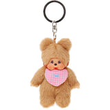 Porte-clés Peluche Bearchhichi - BANDAI - Monchhichi- Modele ourson avec bavoir